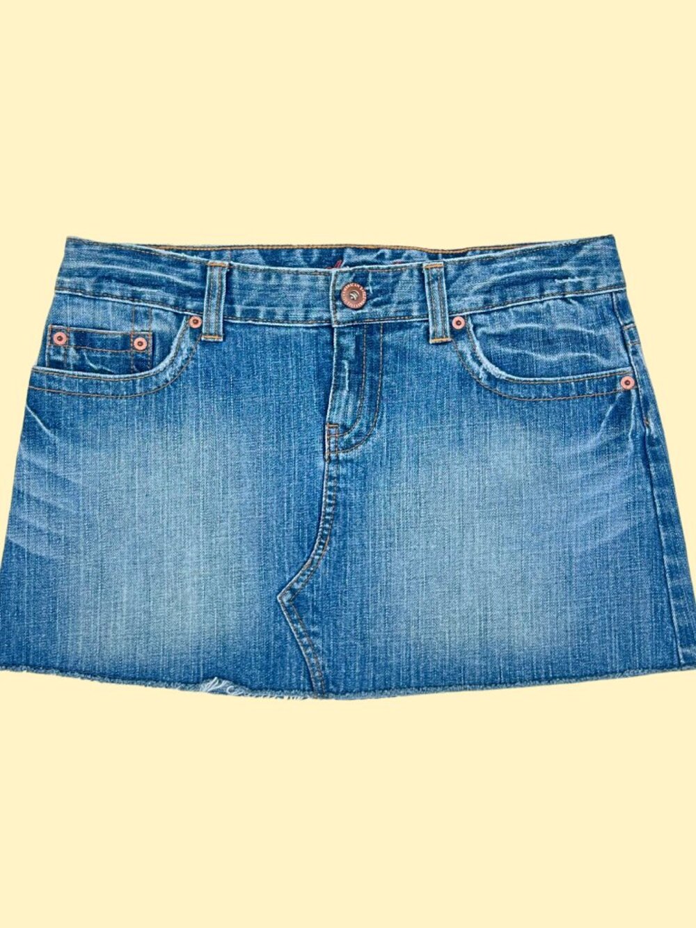 Y2K American Eagle Medium Wash Denim Mini Skirt